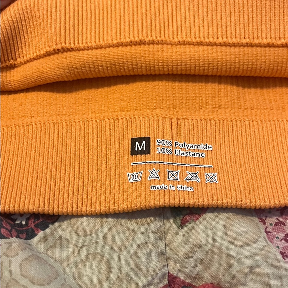 Orange Ribbed Kids Top - Picture 2 of 3